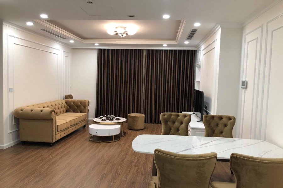 Apartment for rent in R3 building Sunshine Riverside with fully furnished, 3 bedroom, 2 large balcony.