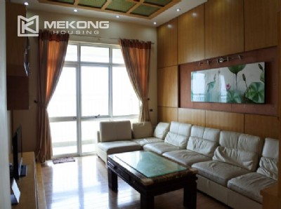 Fully furnished apartment with 3 bedrooms for rent at 713 Lac Long Quan street, Tay Ho