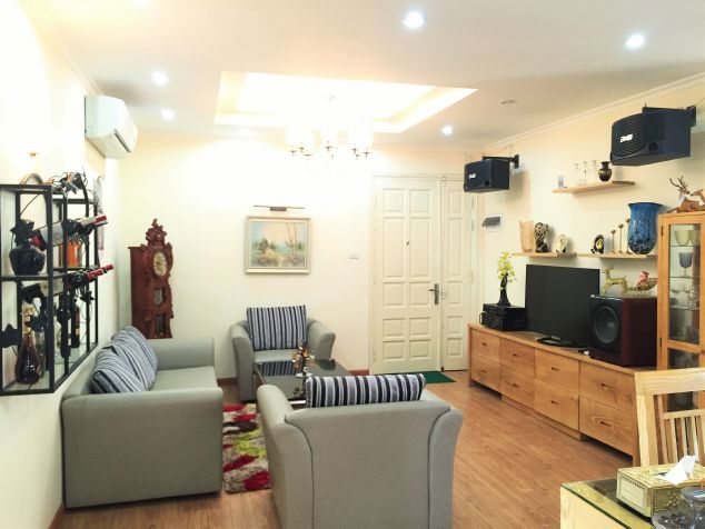 Lake view apartment with 3 bedrooms on high floor in CT13B tower, Vo Chi Cong street, Tay Ho district