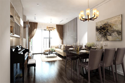 Modernly designed apartment with 3 bedrooms for rent in Sunshine Riverside Tay Ho, Hanoi